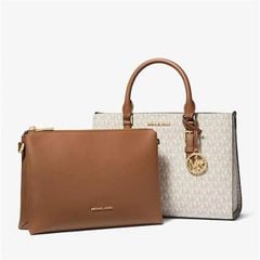 Set Túi MICHAEL KORS Sally Medium 2-in-1 Logo and Faux Leather Satchel 30S3GYDS8B
