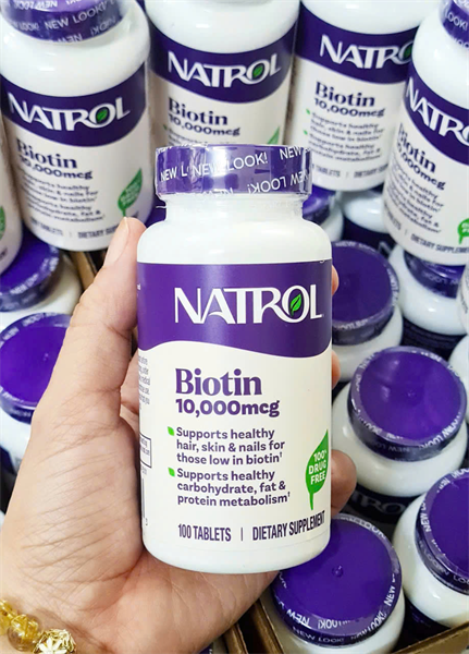 Viên Uống Kích Mọc, Giảm Rụng Tóc NATROL Biotin Beauty 10.000mcg