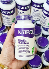 Viên Uống Kích Mọc, Giảm Rụng Tóc NATROL Biotin Beauty 10.000mcg