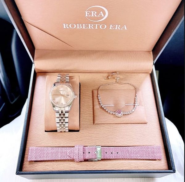 Set Đồng Hồ ROBERTO ERA Demi Rose Women’s + Lắc Tay