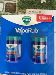 Set Dầu Cù Là VICKS Vaporub Cough Suppressant Ointment 100g x 2