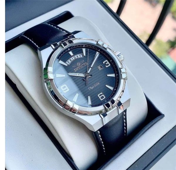 Đồng Hồ INVICTA Quartz 30183 Black Dial Black Leather