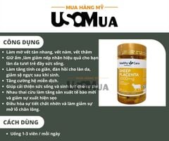 Viên Uống HEALTHY CARE Sheep Placenta 5000mg