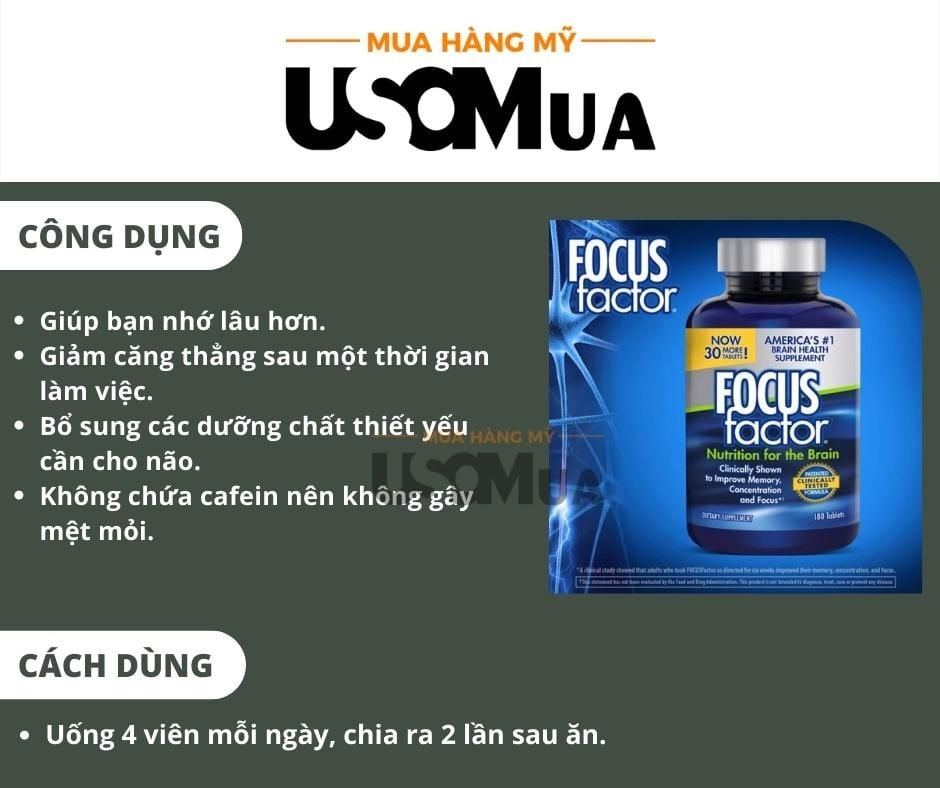 Viên Uống FOCUS FACTOR Nutrition For The Brain