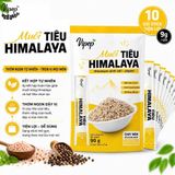 Muối Tiêu Himalaya Vipep 90g (10 Gói x 9g) | Muối Hồng Himalaya Tiêu Chấm Trái Cây Hải Sản Thịt Nướng Gia Vị Tiện Lợi