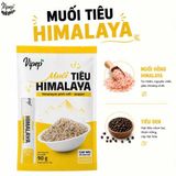 Muối Tiêu Himalaya Vipep 90g (10 Gói x 9g) | Muối Hồng Himalaya Tiêu Chấm Trái Cây Hải Sản Thịt Nướng Gia Vị Tiện Lợi