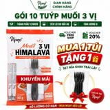 Muối 3 Vị Himalaya VIPEP Túi 90g (10 Gói Stick x 9g) - Muối Chấm Hải Sản ,Trái Cây ,Thịt Nướng ,Gà Luộc