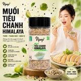 Muối Chấm Tiêu Chanh Himalaya VIPEP Hũ 100g - Muối Hồng Himalaya Chấm Gà Luộc Hải Sản