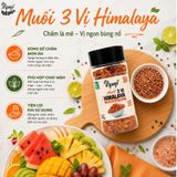 Muối Chấm Himalaya 3 Vị VIPEP Hũ 100g - Muối Chấm Trái Cây Hải Sản Chay Mặn Đều Dùng