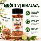 Muối Chấm Himalaya 3 Vị VIPEP Hũ 100g - Muối Chấm Trái Cây Hải Sản Chay Mặn Đều Dùng
