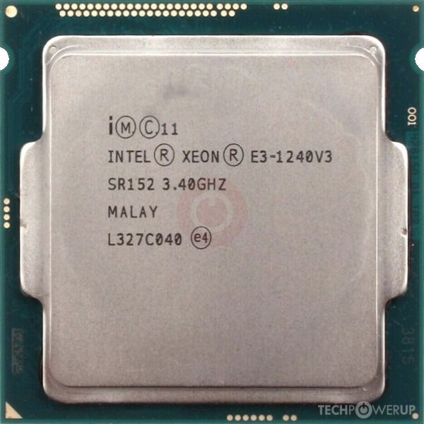 CPU Xeon 1240 V3 V3 (3.4 GHZ, 8M CACHE, 4C/8T, LGA 1150) 2ND