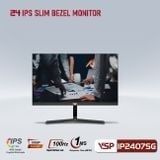 Màn hình máy tính Gaming LCD VSP IP2407SG 24inch , Full HD, IPS, 100Hz, 1ms, phẳng Đen Mới
