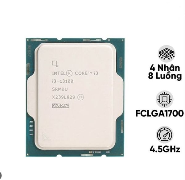CPU Intel Core I3 13100 | LGA1700, Turbo 4.50 GHz, 4C/8T, 12MB, Tray Mới