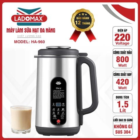 Máy làm sữa hạt đa năng Ladomax HA-960