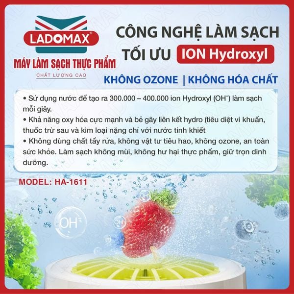 Máy làm sạch thực phẩm Ladomax HA-1611