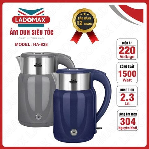 Ấm siêu tốc cao cấp 2.3 LítLADOMAX HA-828 1500W
