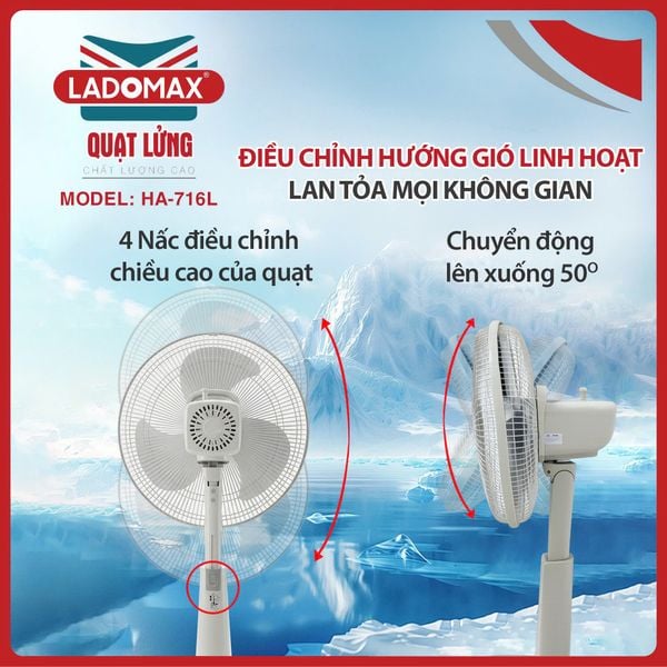 Quạt lửng 75W Ladomax HA-716L
