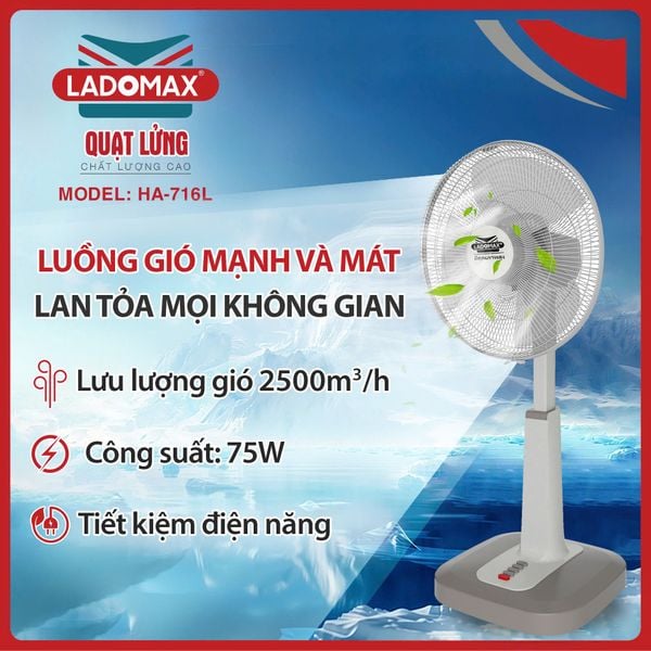 Quạt lửng 75W Ladomax HA-716L