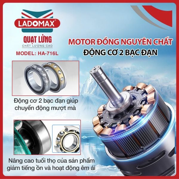 Quạt lửng 75W Ladomax HA-716L