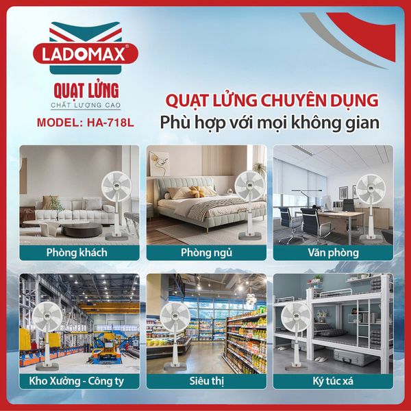 Quạt lửng 100W Ladomax HA-718L