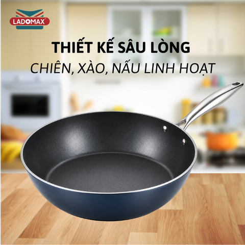 Chảo sâu lòng chống dính đáy từ cao cấp LADOMAX HA-V5C