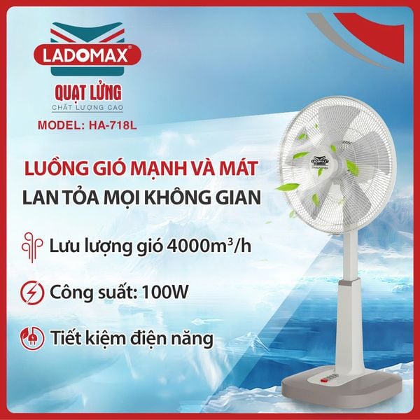 Quạt lửng 100W Ladomax HA-718L