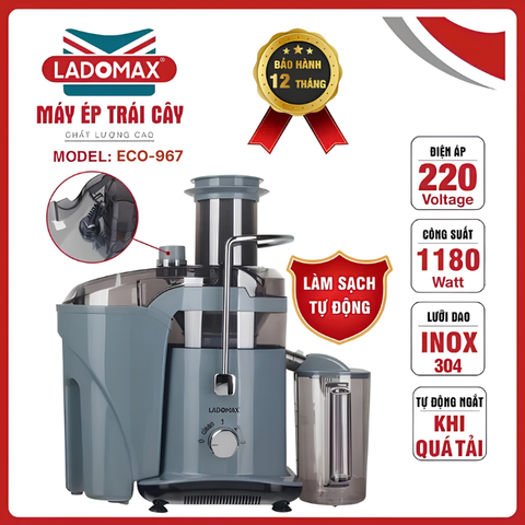 Máy ép trái cây công nghiệp Ladomax ECO-967 loại 2 lưỡi dao