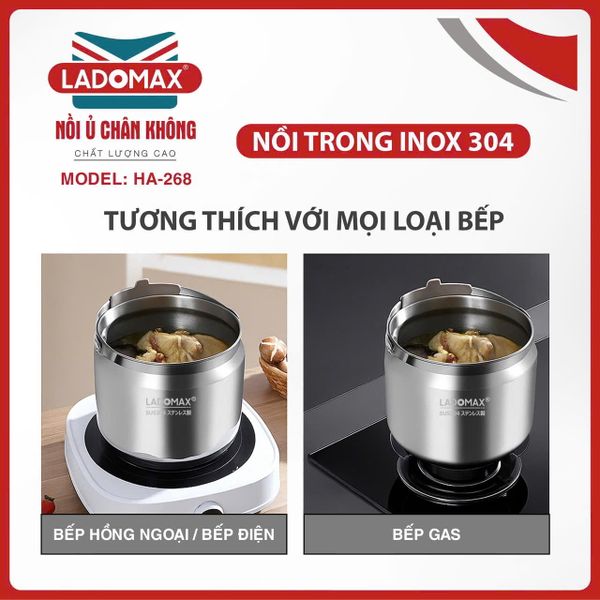 Nồi ủ chân không Ladomax HA-268 | Dung tích 6 Lít 3