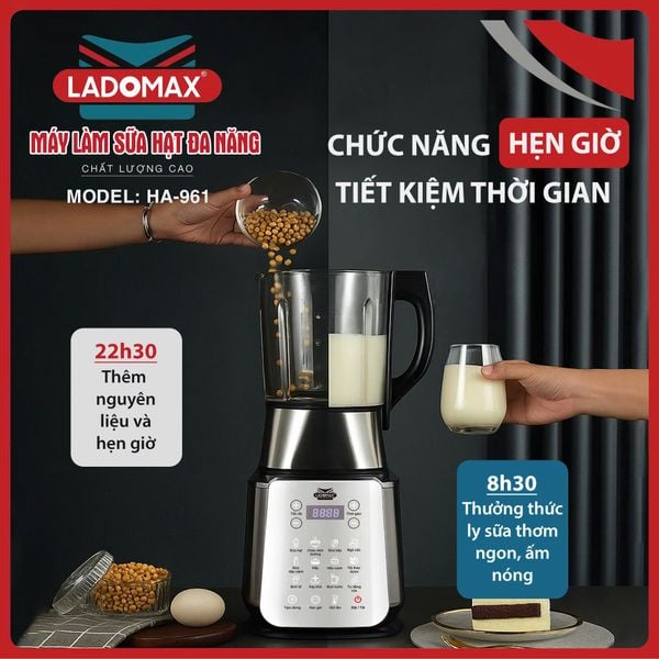 Máy làm sữa hạt đa năng Ladomax HA-961