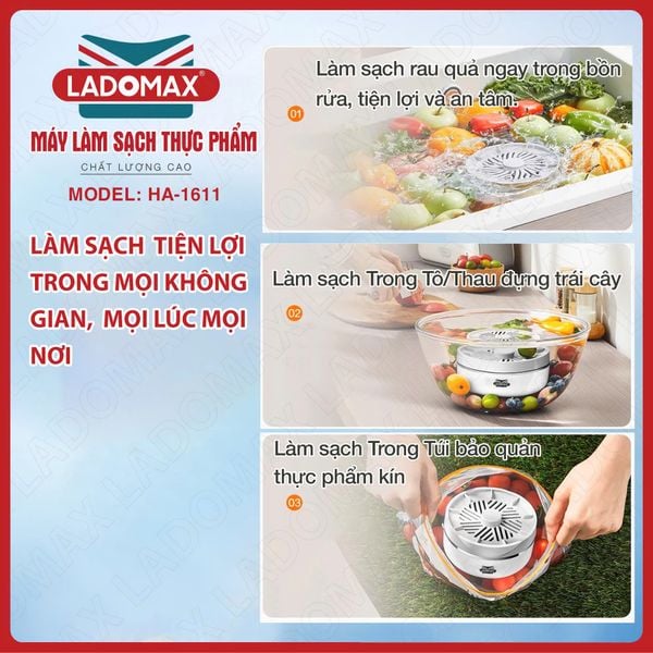 Máy làm sạch thực phẩm Ladomax HA-1611