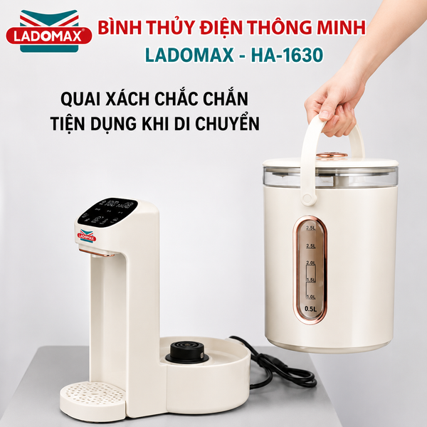 Bình nấu nước, giữ ấm 3 Lít Ladomax HA-1630
