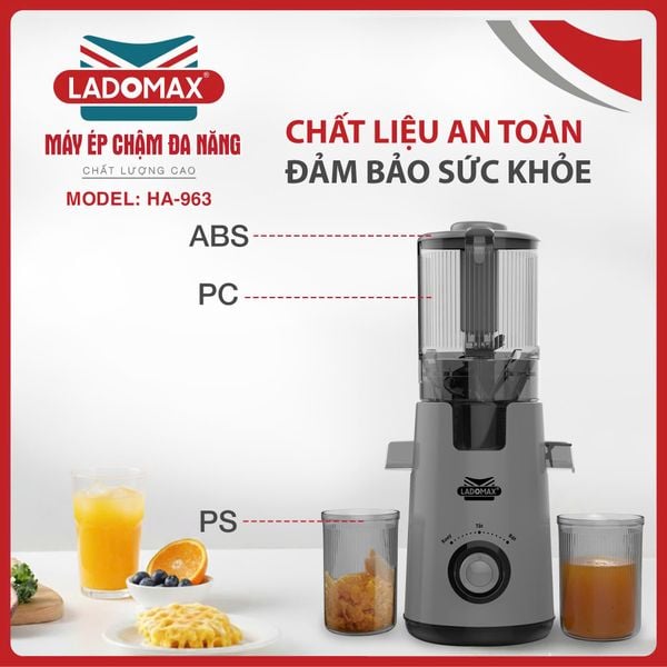 Máy ép chậm cao cấp Ladomax HA-963