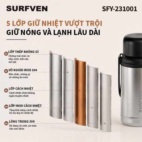 Bình giữ nhiệt SURFVEN SFY-23100-1 1000ML