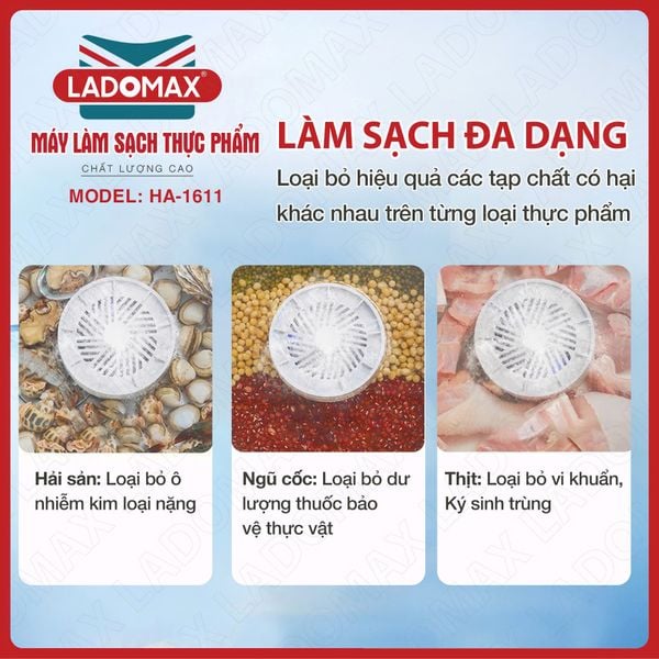 Máy làm sạch thực phẩm Ladomax HA-1611