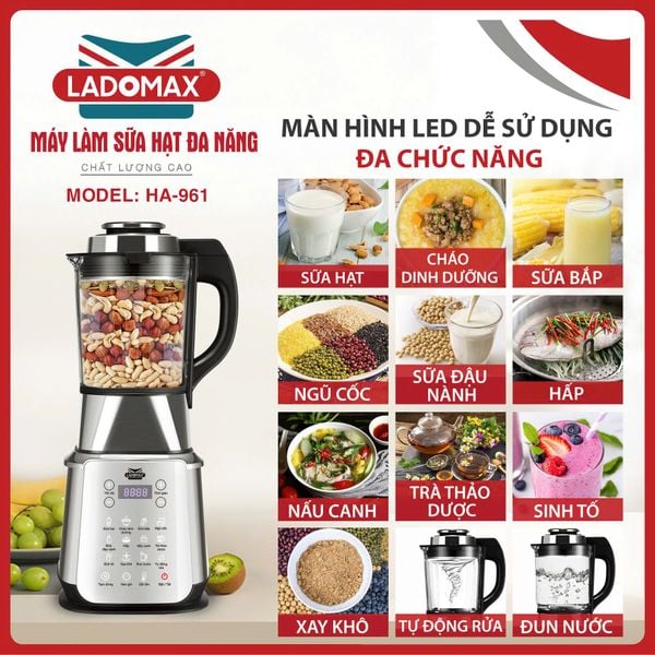 Máy làm sữa hạt đa năng Ladomax HA-961