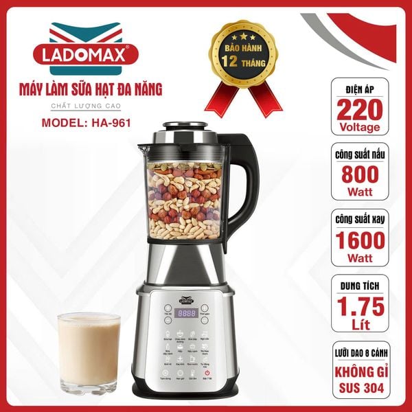 Máy làm sữa hạt đa năng Ladomax HA-961