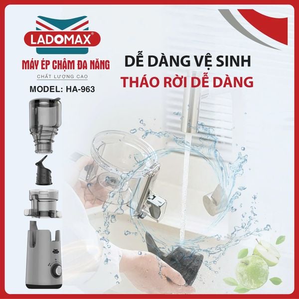 Máy ép chậm cao cấp Ladomax HA-963