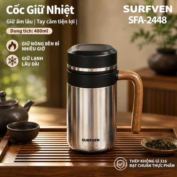 Cốc giữ nhiệt SURFVEN SFA-2448 480ml