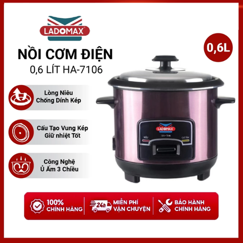 Nồi cơm điện nắp rời Ladomax HA-7106