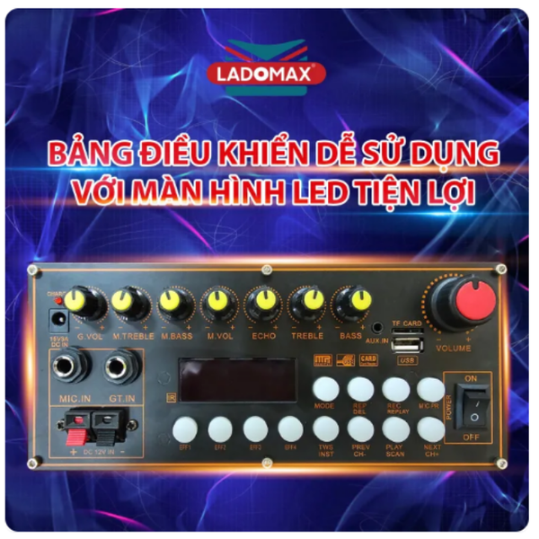Loa kéo karaoke 4 tấc Ladomax K-S412