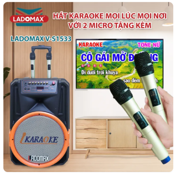 Loa kéo karaoke 4 tấc Ladomax V-S1533