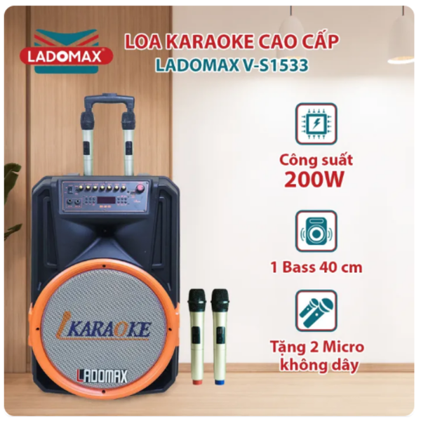 Loa kéo karaoke 4 tấc Ladomax V-S1533