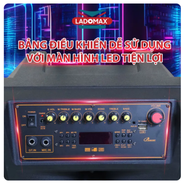 Loa kéo karaoke 4 tấc Ladomax V-S1533