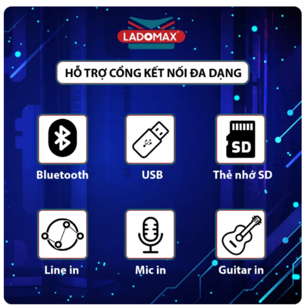 Loa kéo karaoke 4 tấc Ladomax V-S1533