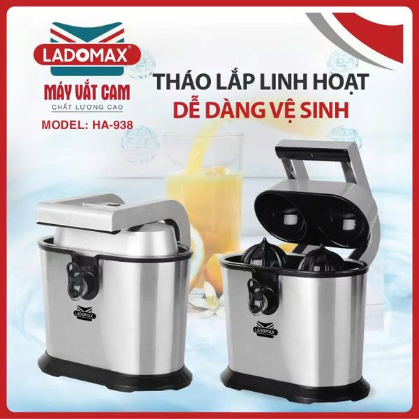 Máy vắt cam 2 đầu ép Ladomax HA-938