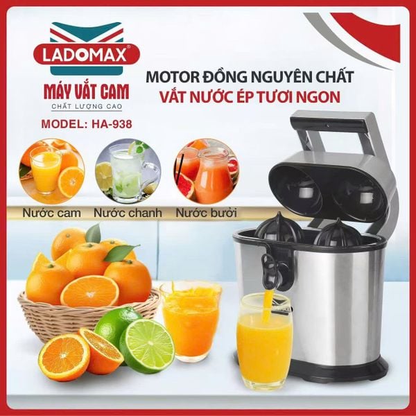 Máy vắt cam 2 đầu ép Ladomax HA-938