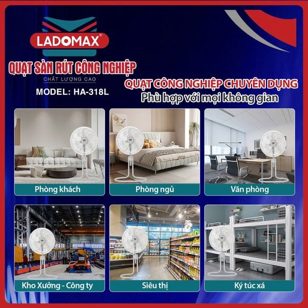 Quạt sàn rút công nghiệp HA-318L