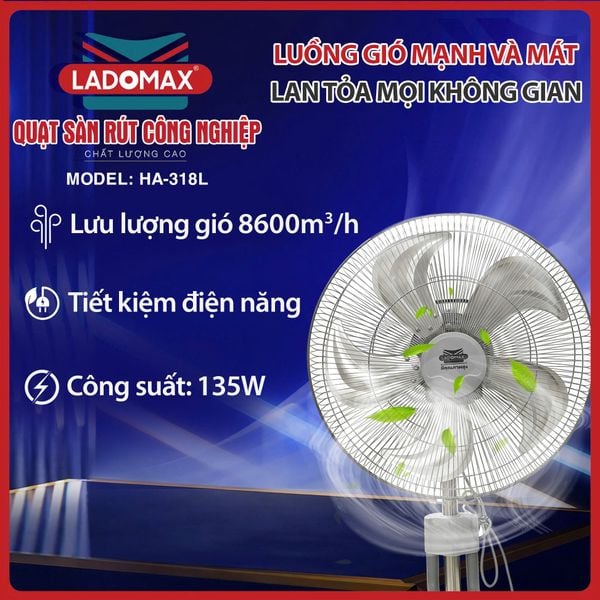 Quạt sàn rút công nghiệp HA-318L