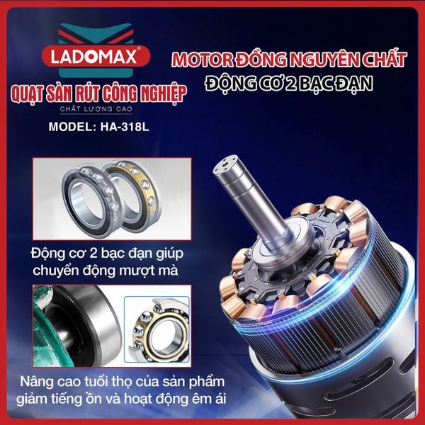 Quạt sàn rút công nghiệp HA-318L