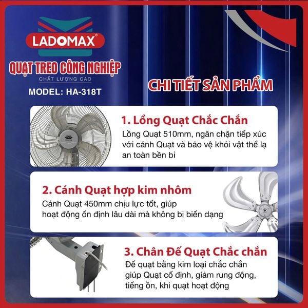 Quạt treo công nghiệp HA-318T